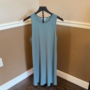 Nine West Ribbed Sleeveless Blue Dress